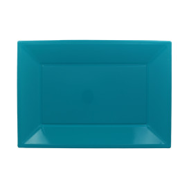 Plateau Plastique Turquoise Rectang. 330x225mm (25 Utés)