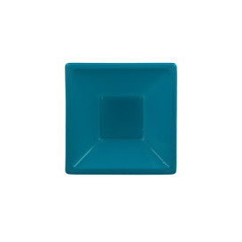 Bol en Plastique PS Carré Turquoise 12x12cm (1500 Utés)