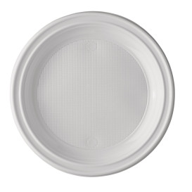 Assiette Plastique PS 1 Compartiment 220mm (100 Unités)