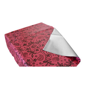 Nappe en papier Bordeaux 1x1m "Cachemire" 37g (400 Unités)