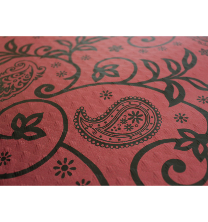 Nappe en papier Bordeaux 1x1m "Cachemire" 37g (400 Unités) Nappe en papier Bordeaux 1x1m "Cachemire" 37g (400 Unités)