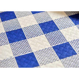 Nappe en papier 1x1m "Carrés Bleus" 40g (400 Unités)