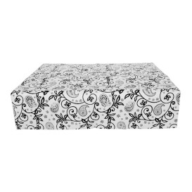 Nappe en papier 1x1m "Cachemire Noir" 37g (400 Unités)