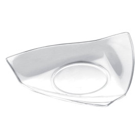 Assiette Dégustation "Voile" Transp. 8,5x8,5 cm (50 Utés)