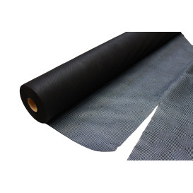 Nappe Rouleau PP Non Tissé Noir "Spirale" 1,2x50m 50g (1 Uté)