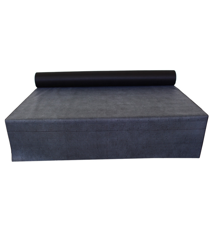 Nappe Rouleau PP Non Tissé Noir "Spirale" 1,2x50m 50g (1 Uté)