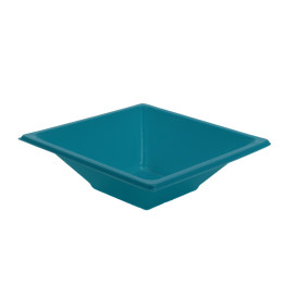 Bol en Plastique PS Carré Turquoise 12x12cm (1500 Utés)