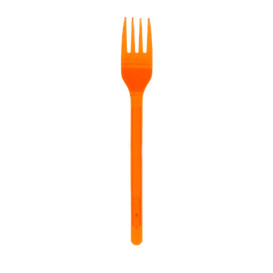 Fourchette Plastique PS Orange 175mm (20 Unités)