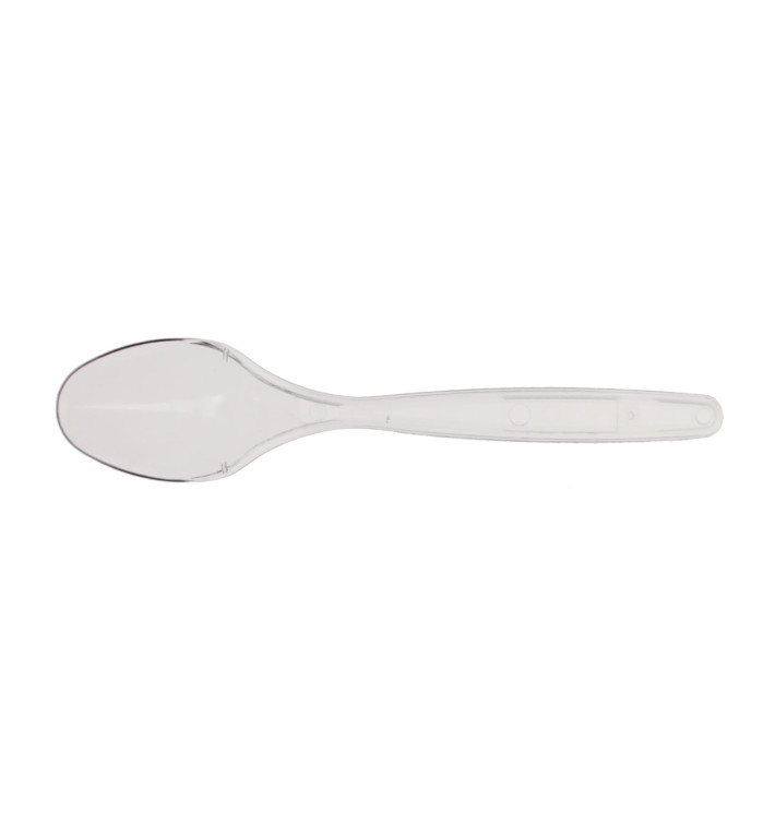 Petite Cuillère Plastique PS Transparent 120mm (40 Unités) Petite Cuillère Plastique PS Transparent 120mm (40 Unités)