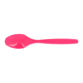 Petite Cuillère Plastique PS Fuchsia 120mm (40 Unités)