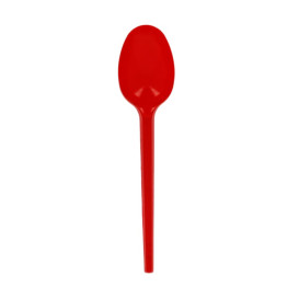 Cuillère Plastique PS Rouge 165mm (20 Unités)