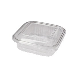 Coque Carrée avec charnière PET 370ml (100 Utés)