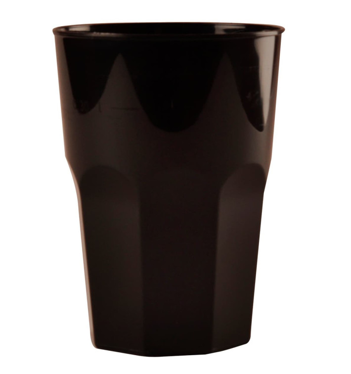 Verre Plastique à Cocktail Noir PP Ø84mm 350ml (20 Utés)