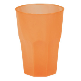 Verre Plastique "Frost" Orange PP 350ml (20 Unités)