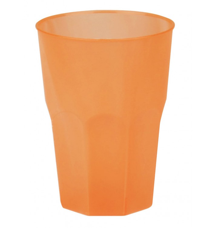Verre Plastique "Frost" Orange PP 350ml (20 Unités)