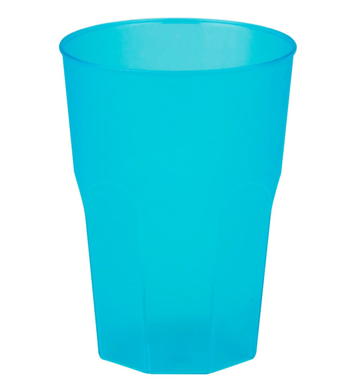 Verre Plastique "Frost" Turquoise PP 350ml (420 Unités)