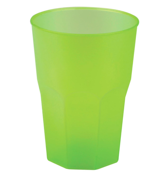 Verre Plastique "Frost" Vert citron PP 350ml (20 Unités)