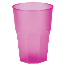 Verre Plastique "Frost"Fuchsia PP 350ml (420 Utés)