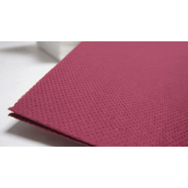 Serviette Papier Molletonnée 40x40 Bordeaux (50 Unités)