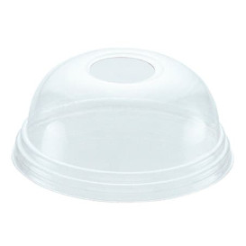 Dôme avec passage pour Gobelet PET 545ml et 610ml Ø9,8cm (1000 Unités)