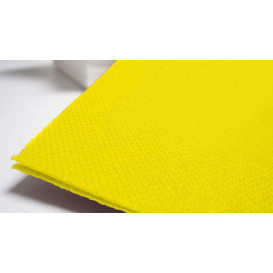 Serviette Papier Molletonnée 40x40 Jaune (50 Unités)