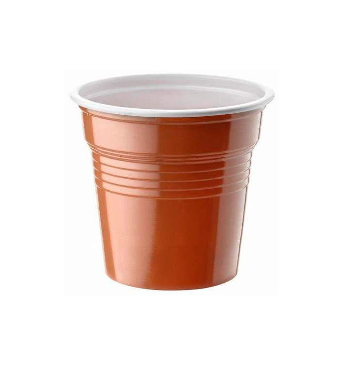 Gobelet Plastique PS Bicolore Marron 80ml Ø5,7cm (50 Utés) Gobelet Plastique PS Bicolore Marron 80ml Ø5,7cm (50 Utés)