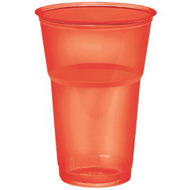 Gobelet "Diamant" Rouge PS Cristal 250ml Ø7,2cm (10 Utés)