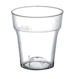 Verre en Plastique à Shot Moon Transp. PS 20ml (50 Utés)