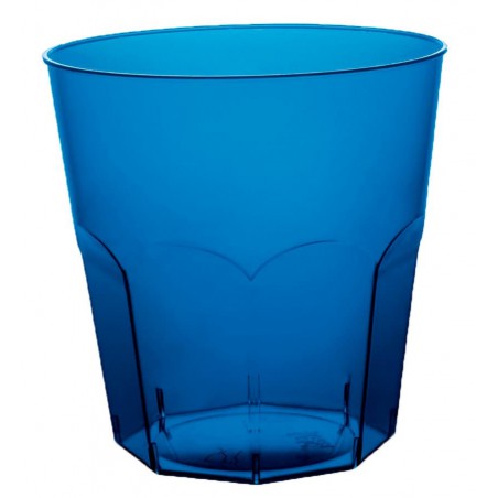 Verre Plastique Cocktail Bleu Transp. PS Ø73mm 220ml (50 Utés)