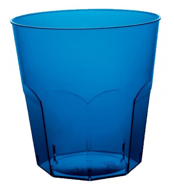 Verre Plastique Cocktail Bleu Transp. PS Ø73mm 220ml (1000 Utés)
