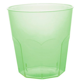 Verre Plastique Vert citron Transp. PS Ø73mm 220ml (1000 Utés)