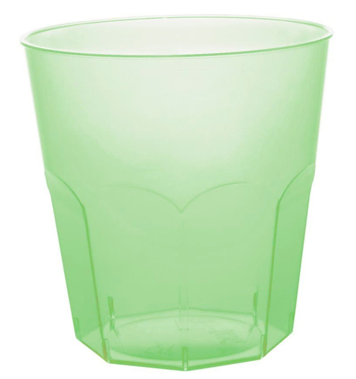 Verre Plastique Vert citron Transp. PS Ø73mm 220ml (1000 Utés) Verre Plastique Vert citron Transp. PS Ø73mm 220ml (1000 Utés)
