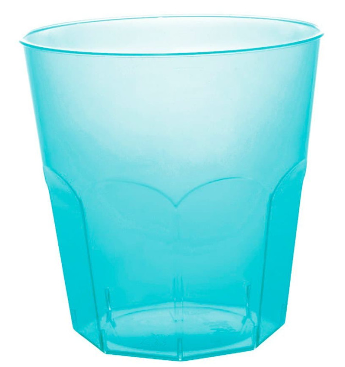 Verre Plastique Turquoise Transp. PS Ø73mm 220ml (1000 Utés)