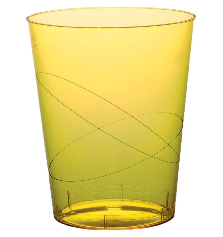 Verre Plastique Moon Jaune Transp. PS 350ml (400 Unités)