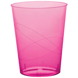 Verre Plastique Moon Fuchsia Transp. PS 350ml (20 Unités)