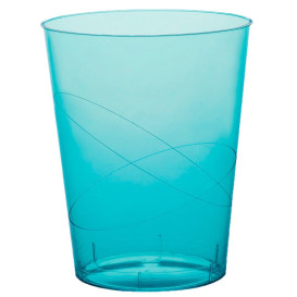 Verre Plastique Moon Turquoise Transp. PS 350ml (20 Unités)