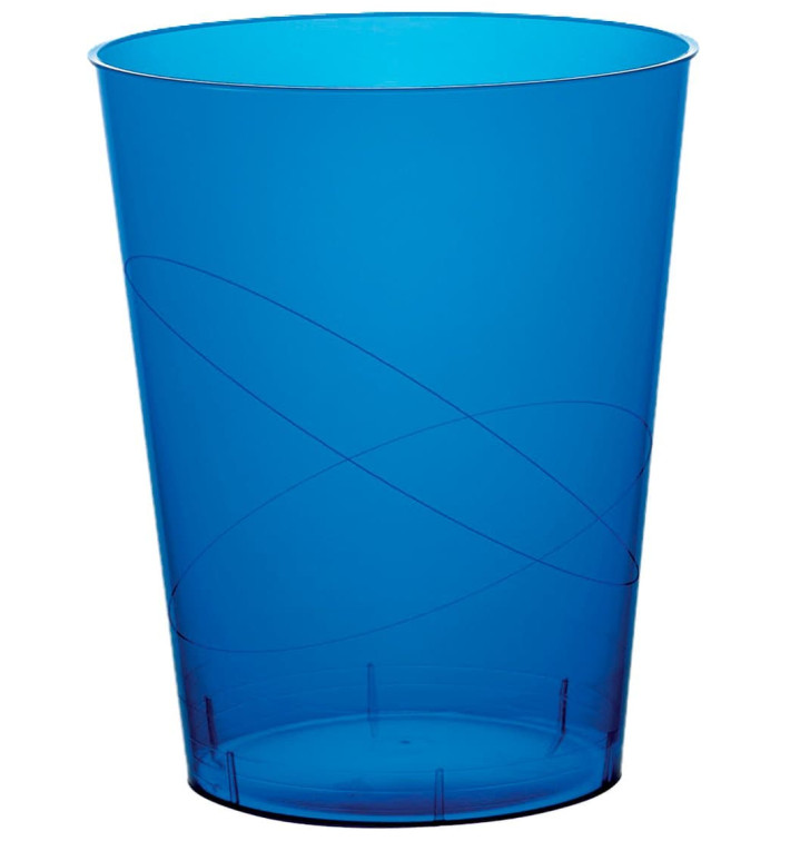 Verre Plastique Moon Bleu Transp. PS 350ml (400 Unités)