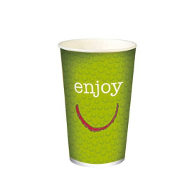 Gobelet Carton 16Oz/500ml "Enjoy" Ø9cm (50 Utés)