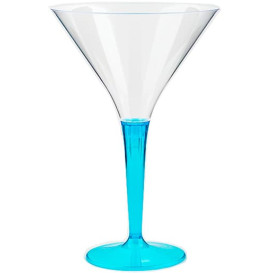 Verre à Cocktail Plastique Turquoise 100ml (6 Unités)