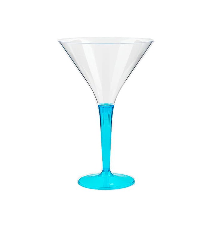 Verre à Cocktail Plastique Turquoise 100ml (48 Unités)