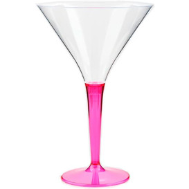 Verre à Cocktail Plastique Framboise 100ml (6 Unités)