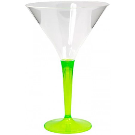 Verre à Cocktail Plastique Vert 100ml (6 Unités)