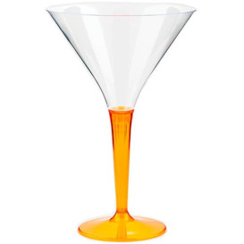 Verre à Cocktail Plastique Orange 100ml (6 Unités)