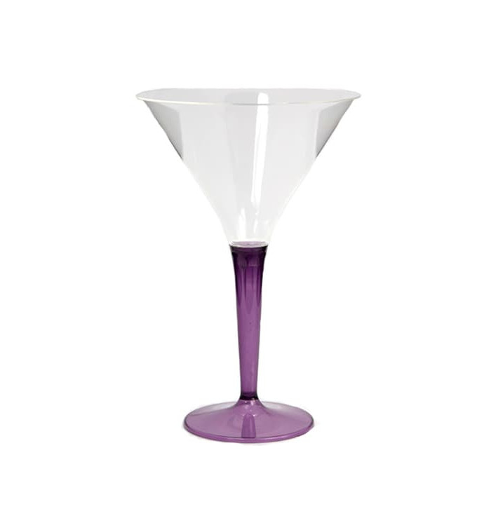 Verre à Cocktail Plastique Aubergine 100ml (48 Unités)