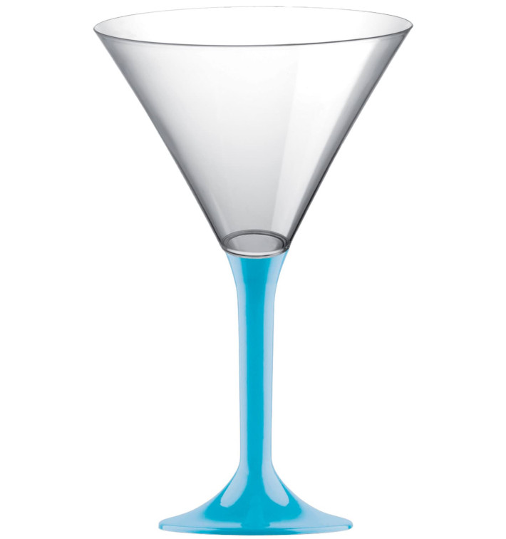 Flûte Plastique Cocktail Pied Turquoise 185ml 2P (20 Utés) Flûte Plastique Cocktail Pied Turquoise 185ml 2P (20 Utés)