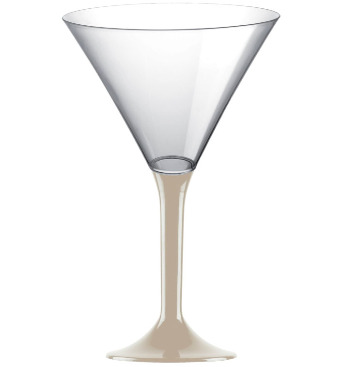 Flûte Plastique Cocktail Pied Beige 185ml 2P (200 Utés) Flûte Plastique Cocktail Pied Beige 185ml 2P (200 Utés)