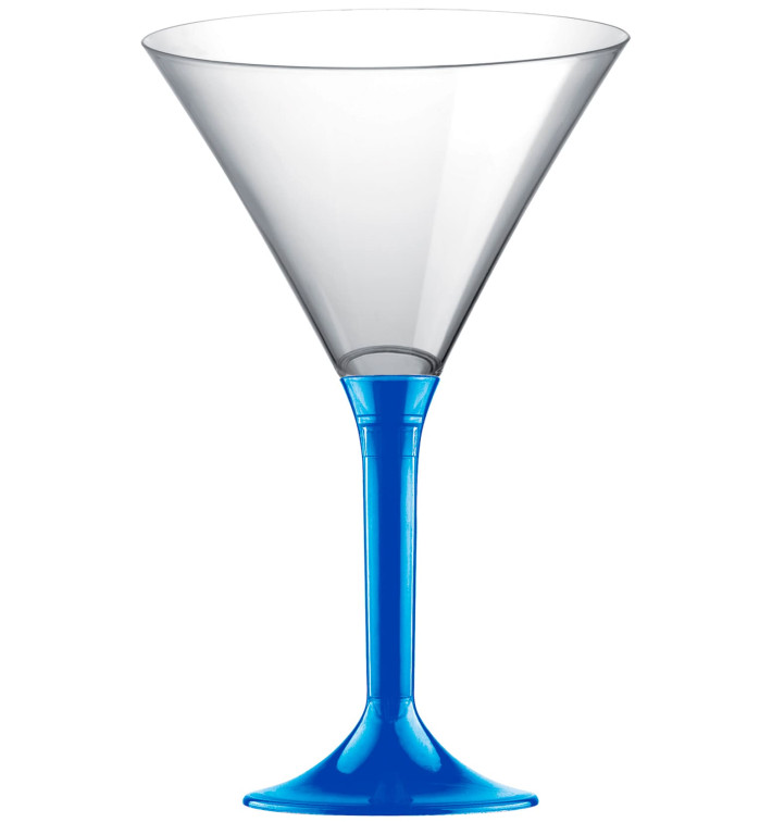 Flûte Plastique Cocktail Pied Bleu Mediterranée 185ml 2P (20 Utés) Flûte Plastique Cocktail Pied Bleu Mediterranée 185ml 2P (20 Utés)