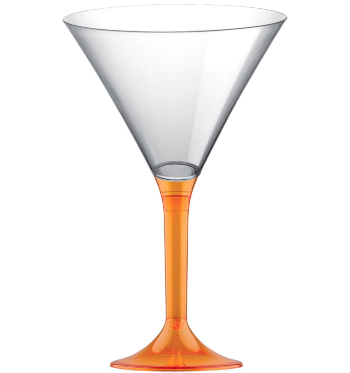 Flûte Plastique Pied Orange Transp. 185ml 2P (200 Utés) Flûte Plastique Pied Orange Transp. 185ml 2P (200 Utés)