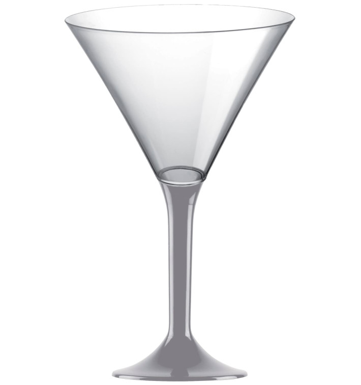 Flûte Plastique Cocktail Pied Gris 185ml 2P (20 Utés) Flûte Plastique Cocktail Pied Gris 185ml 2P (20 Utés)