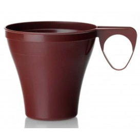 Tasse Plastique Dur Marron 80ml (40 Unités)